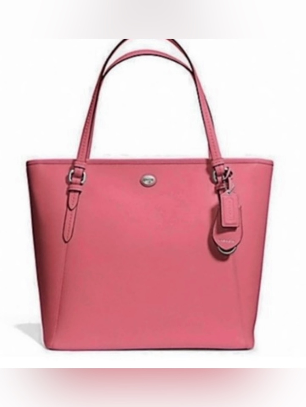 NWT COACH STRAWBERRY (PINK) PEYTON ZIP TOP LARGE LEATHER TOTE BAG